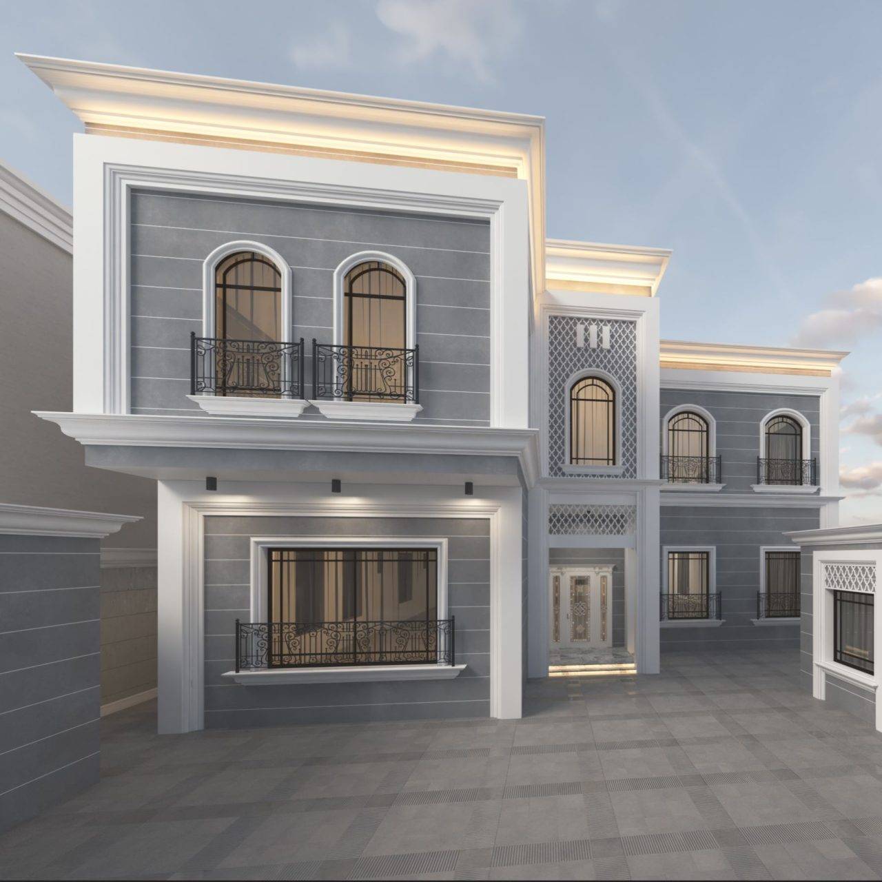 House Facade With Simple Ornaments Project
